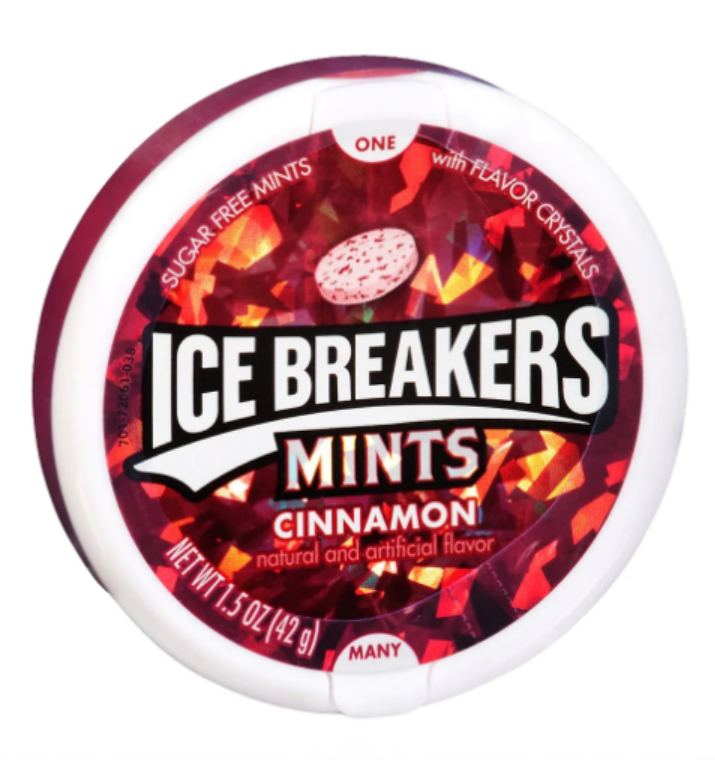 ICE BREAKERS CINNAMON FLAVORED MINTS