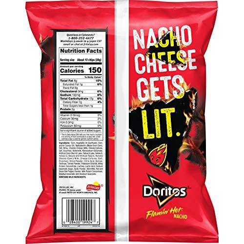 DORITOS FLAMIN HOT NACHO TORTILLA CHIPS