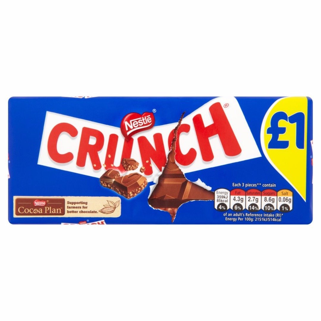NESTLE CRUNCH MILK CHOCOLATE BAR