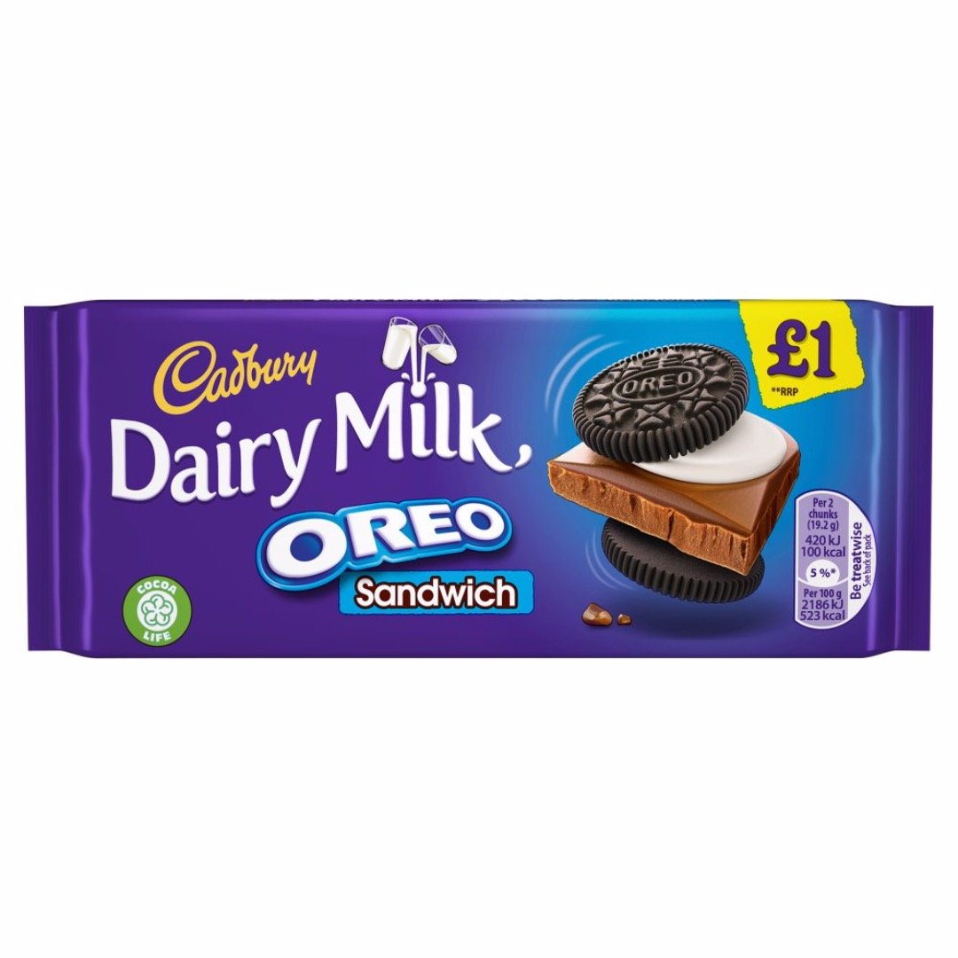 CADBURY DAIRY MILK CHOCOLATE OREO SANDWICH