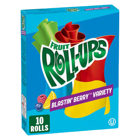 BETTY CROCKER FRUIT ROLL-UPS BLASTIN' BERRY VARIETY FRUIT FLAVOURED SNACKS