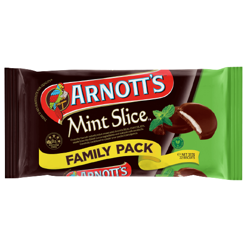ARNOTT'S MINT SLICE CHOCOLATE BISCUITS FAMILY PACK